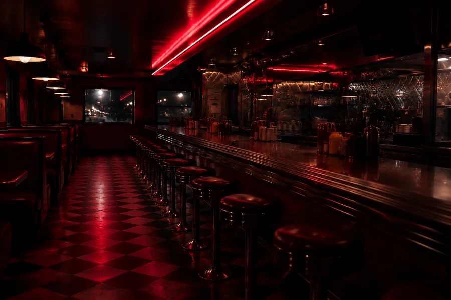 NEON DINER — AI 생성 예시 이미지